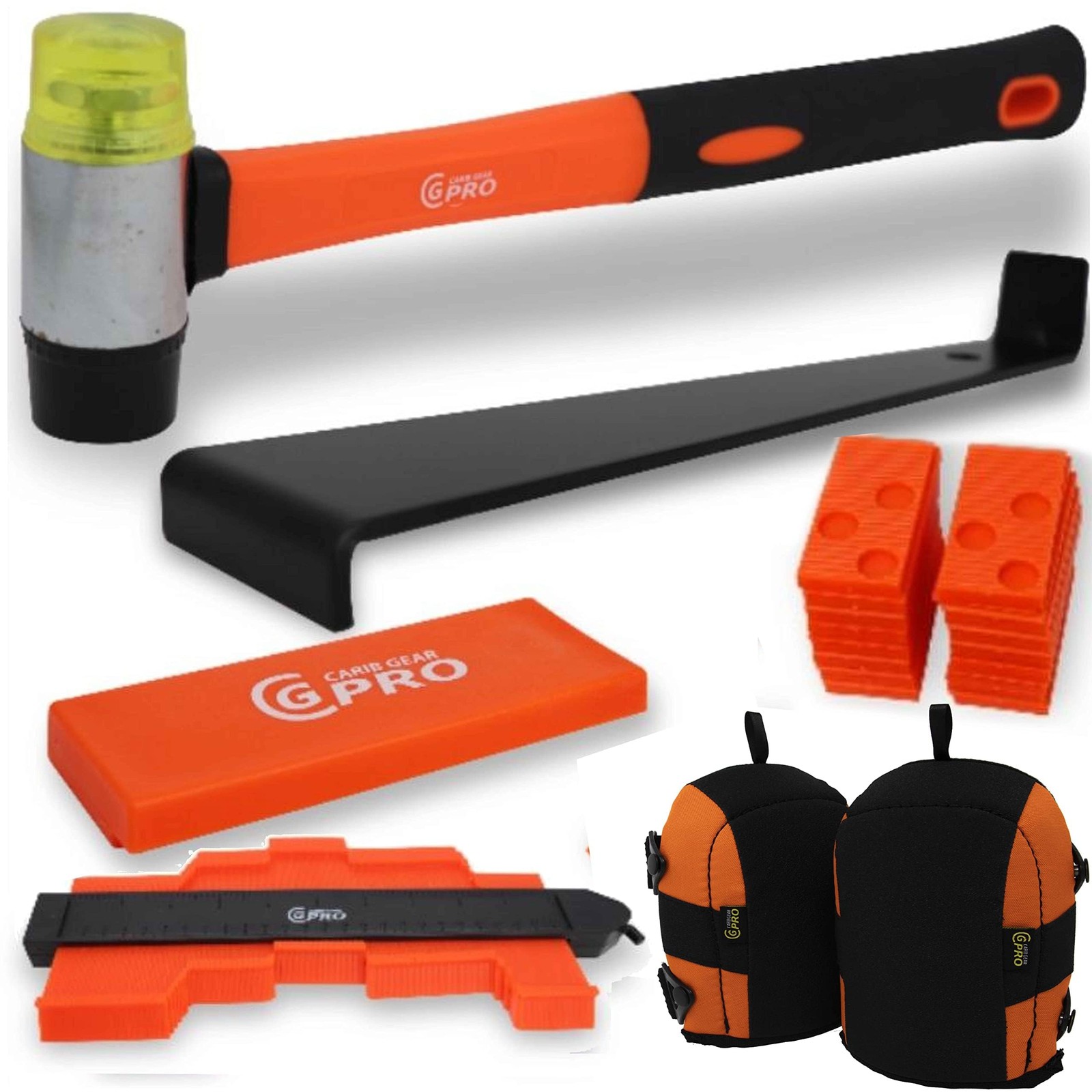 Carib Gear Pro Professional Laminate Flooring Tools 44, ORANGE , BLACK