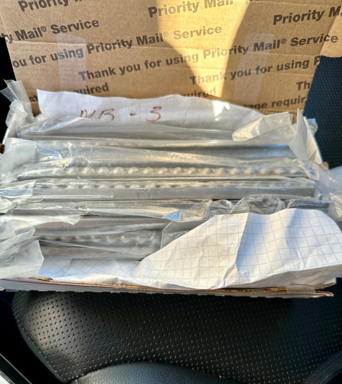 8″ x 1/2″ SILVER tone, metal (+ resin?,) 25x BORDER, long, thin TILES-ACCENT