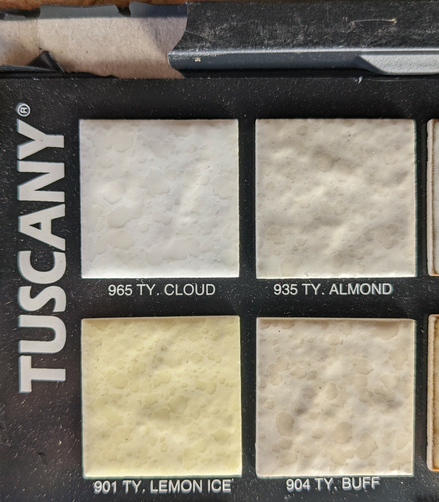 2 pcs Tuscany Cloud #965 American Olean Bullnose Tile S4269 2×6″ Made In USA