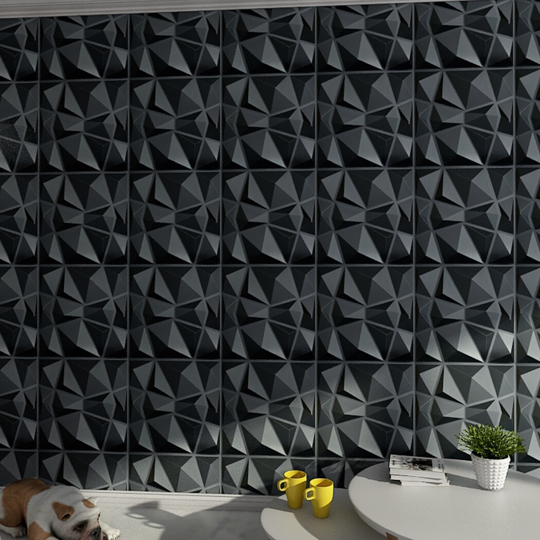 Art3d 12-Pack19.7″x19.7″ PVC Decorative 3D Wall Panels Textured 3D Wall Covering