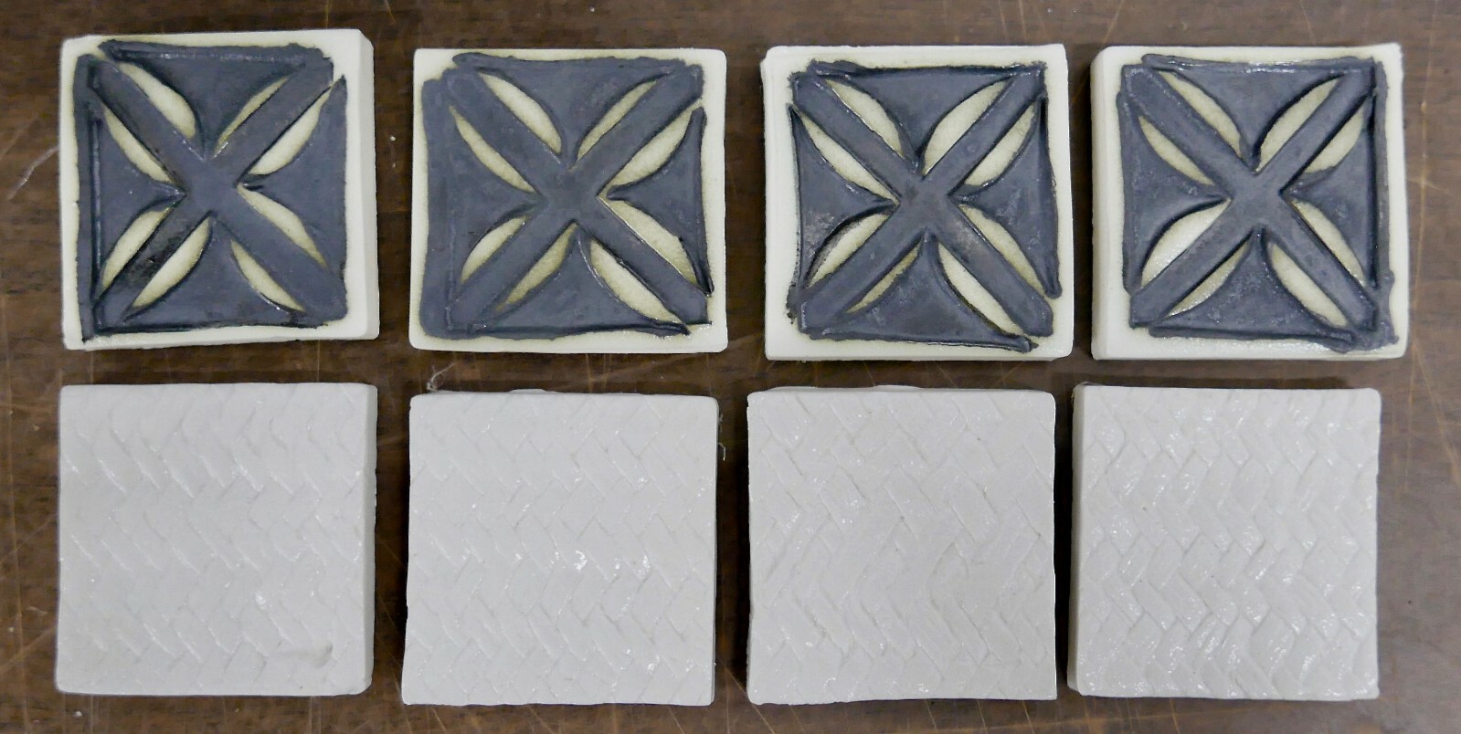 Set of 10 Contemporary Decorative Tiles Mid Century Modern