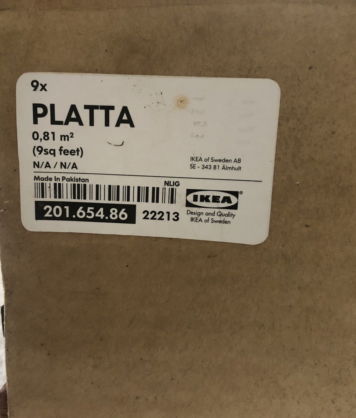 IKEA PLATTA Outdoor Decking, Solid Wood, Brown 9 Sq. Ft. PACK – MPN 20165486 NEW