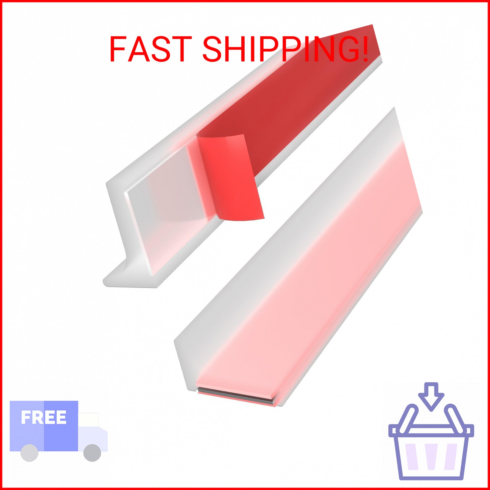 Shower Threshold Water Dam Guard – Self-Adhesive Silicone Waterproof Barrier, Le