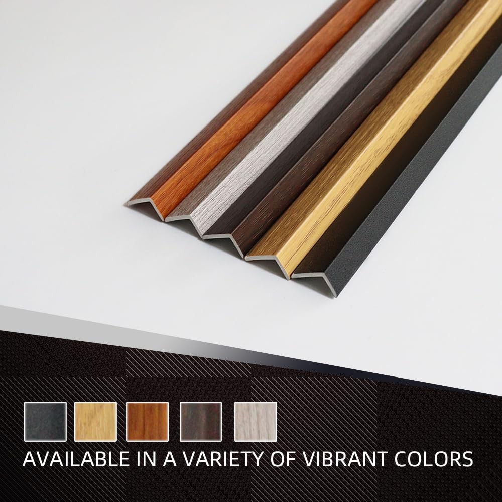 8-Pack 57 Inches, WPC Slat Wall Panel Trim,Corner Guard for Low Grille (Grey)