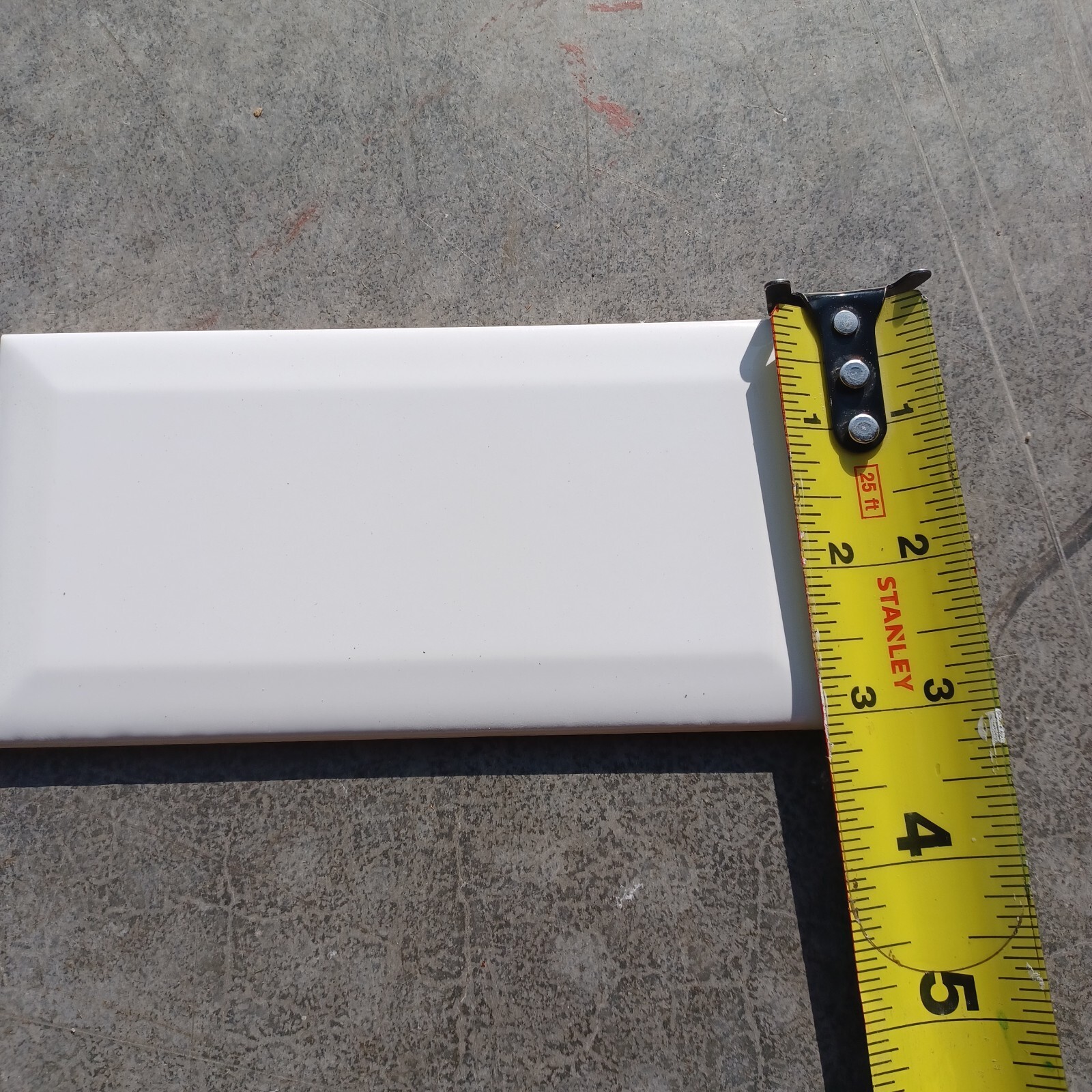 8 White 3″x6 Beveled Gloss Finish Ceramic Subway Tile Backsplash Wall Bath 1 ²ft