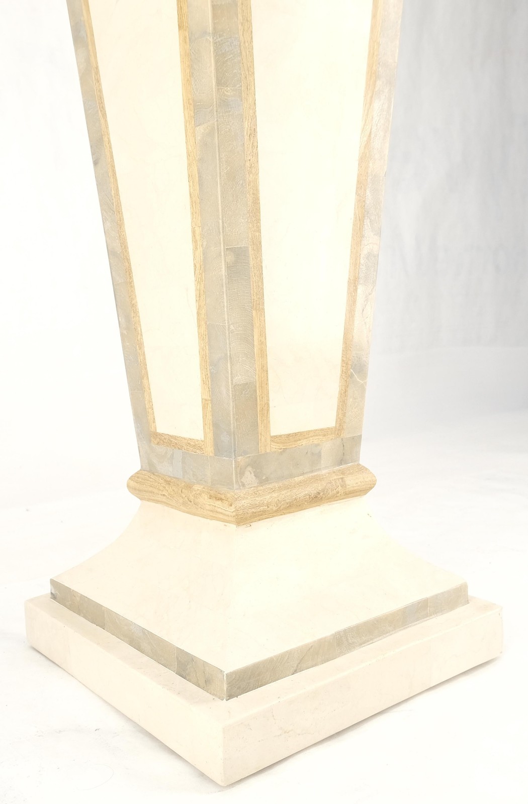 Reversed Obelisk Shape Tapered Square Marble Veneer Tiles Pedestal MINT!