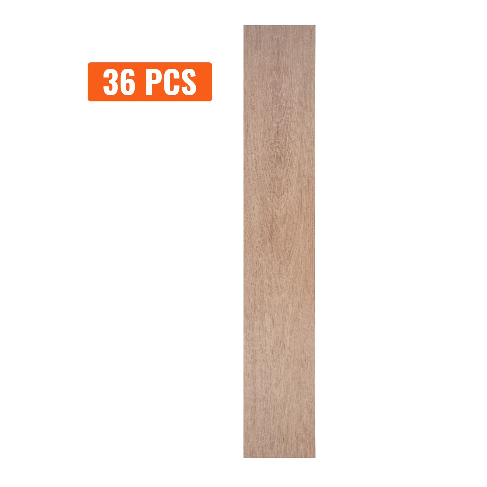 Self Adhesive PVC Vinyl Floor Tiles 36 PCS 2.5mm Thick Natural Wood Grain