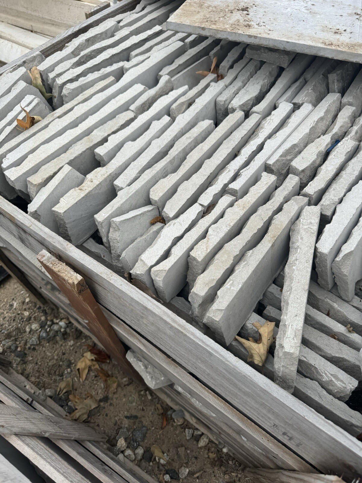 Grey Limestone Cladding And Pavers Random Widths , Pavers And Blocks Available