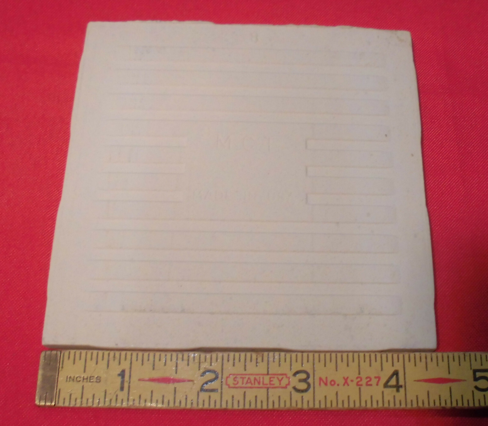 1 pc. Ceramic Tile *Gray Crystal Glazed* by M.C.T. ; Mid-State Co. 4-3/8″ New