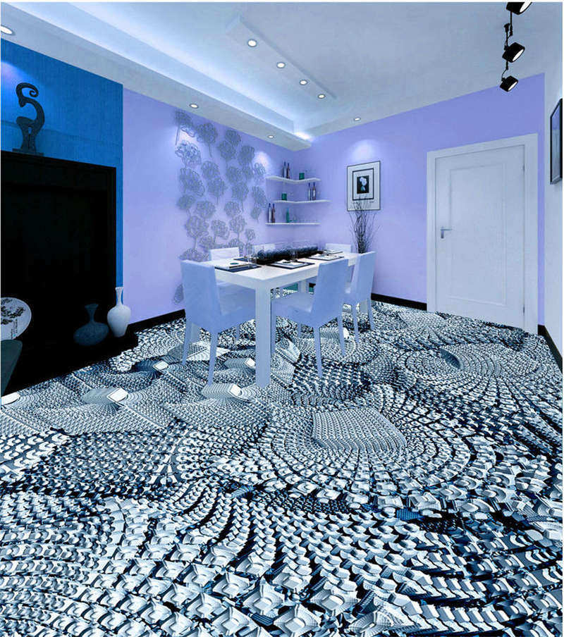 Dense Metal Blocks 3D Floor Mural Photo Flooring Wallpaper Home Print Decoration