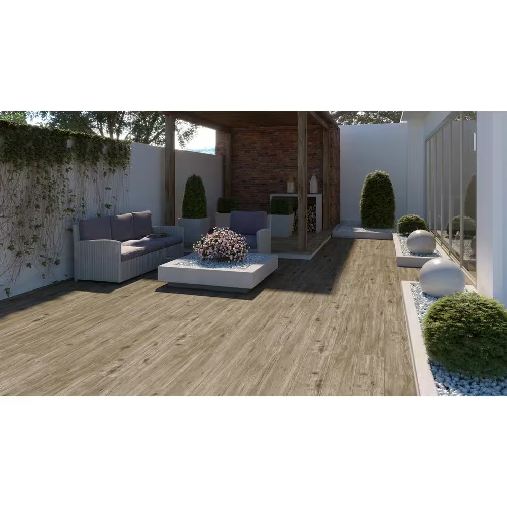 Edwards Oak 2 Cm. X 8 In. X 47 In. Porcelain Wood Look Paver Tile (8 Sq. Ft./Cas