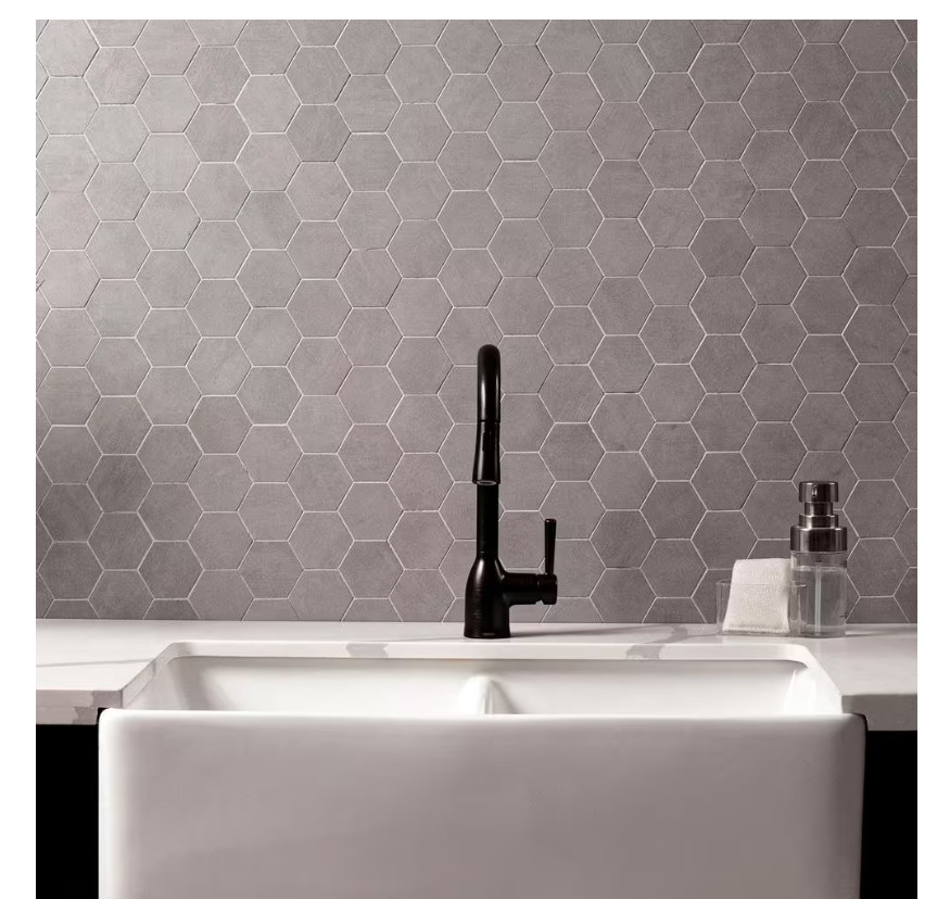 MSI Cementino 11 in. x 13 in. Matte Porcelain Hexagon Mosaic Floor & Wall Tile