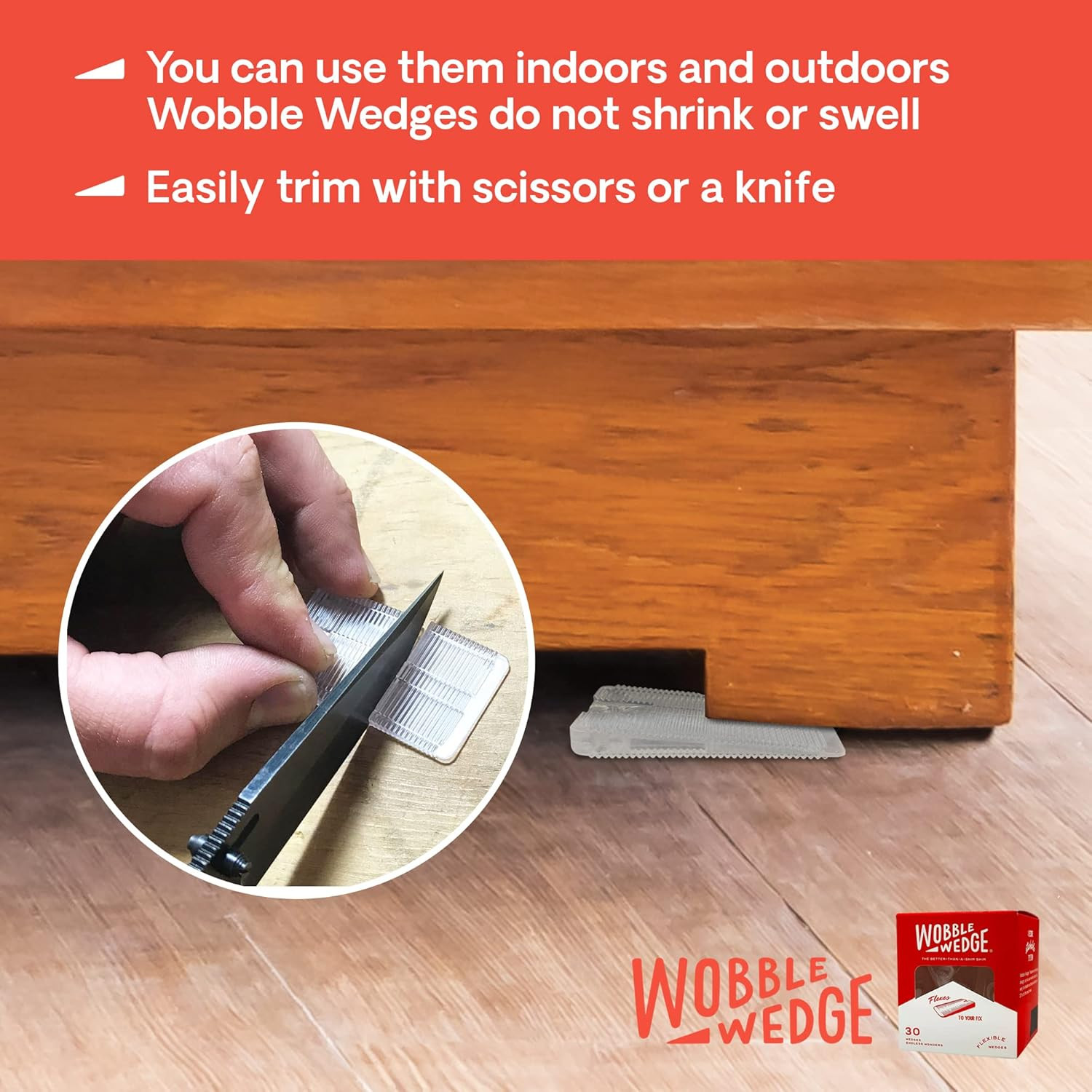 Flexible Plastic Shims – Leveling Shims for Home Improvement, Furniture Levelers