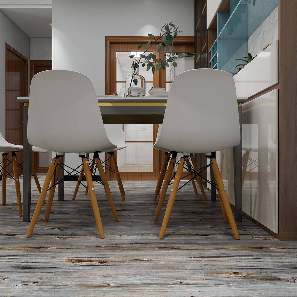 Wood Grain Peel and Stick Floor Tiles – 11.8” Width, Full Roll Length of 118″…