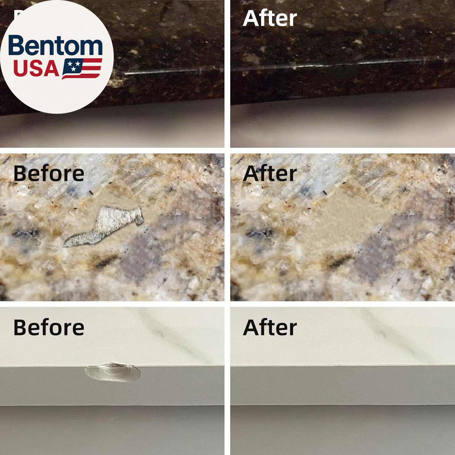Marble and Granite Repair Kit Porcelain Marble Stone and Quartz Countertops Repa