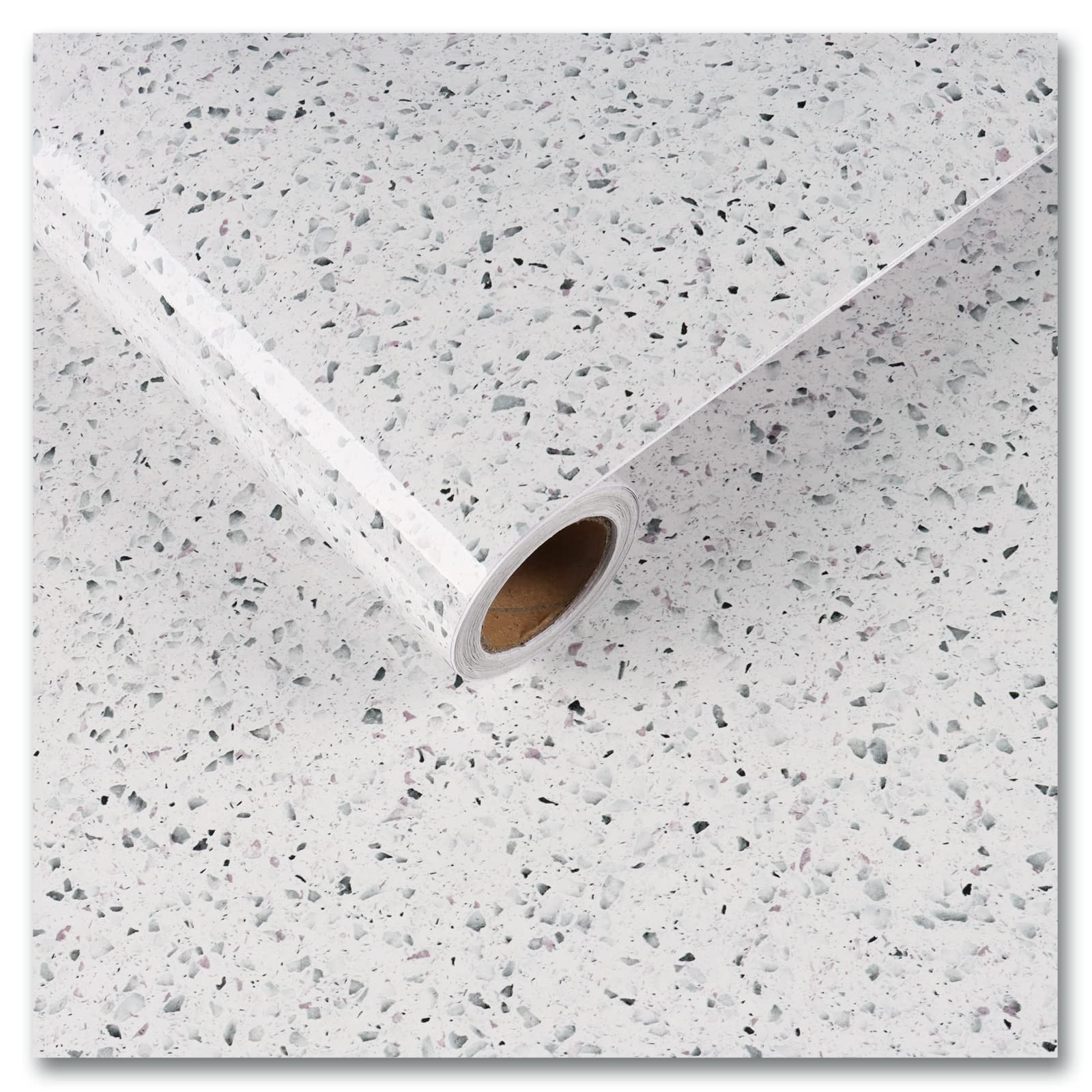 CRE8TIVE Granite Contact Paper for Countertops Waterproof 12″x354″ Glossy Gra…