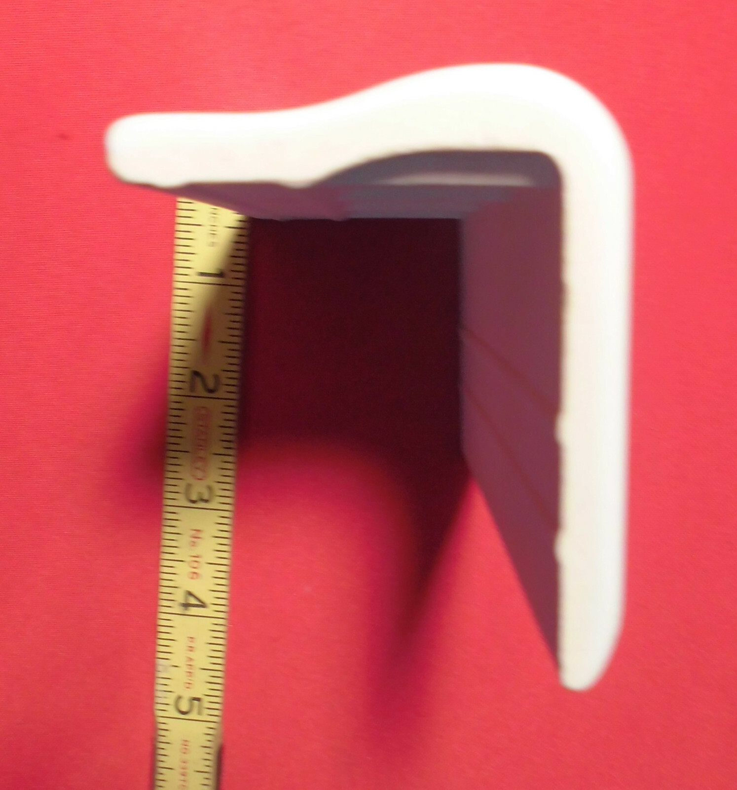 1 pc. *Vintage Matte White* V-Cap Ceramic Trim Tile: Counter Top Edging; New