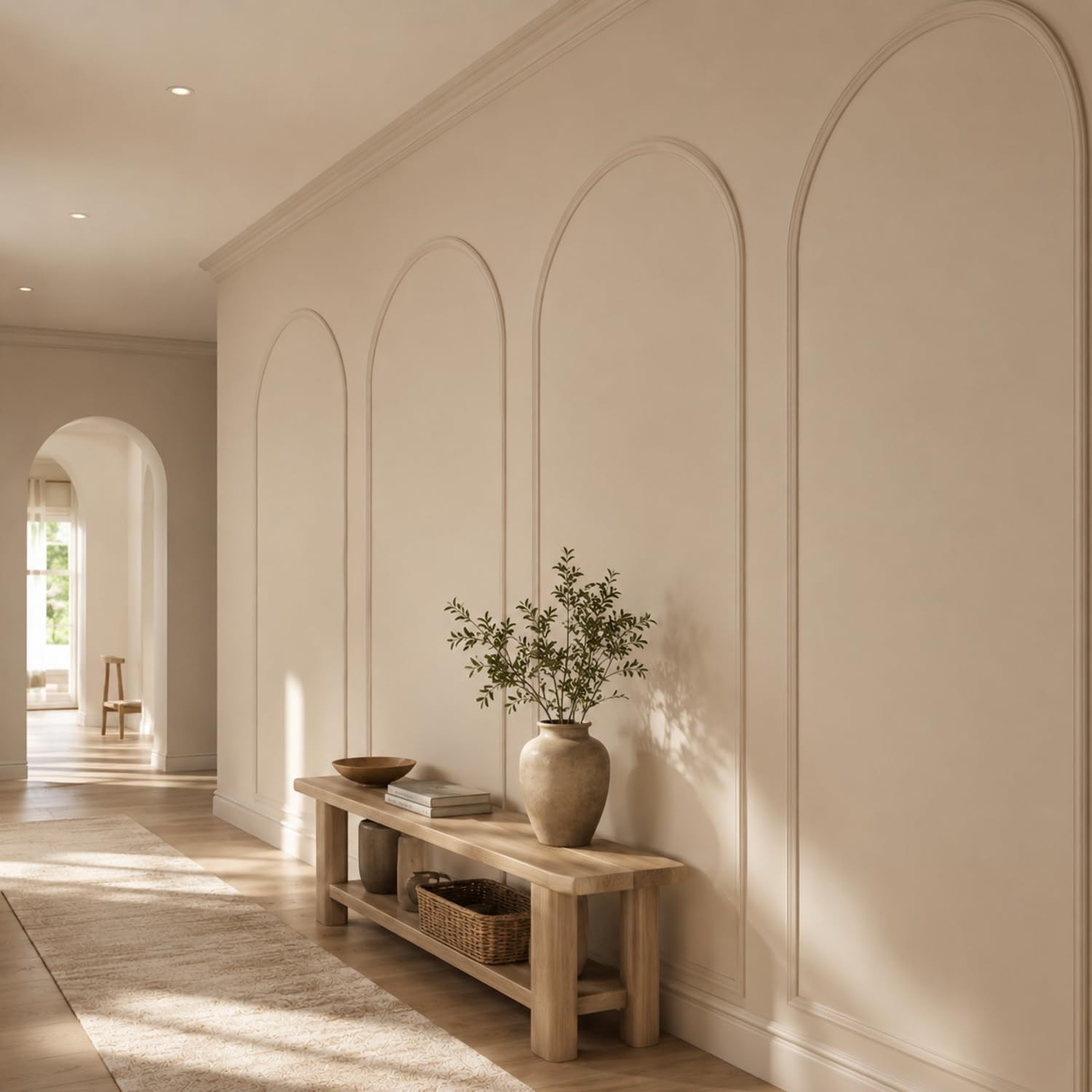 3 Set 32 X 78 Inch Arch Wall Molding Kit Peel Stick Arch Premade Accent Wainscot