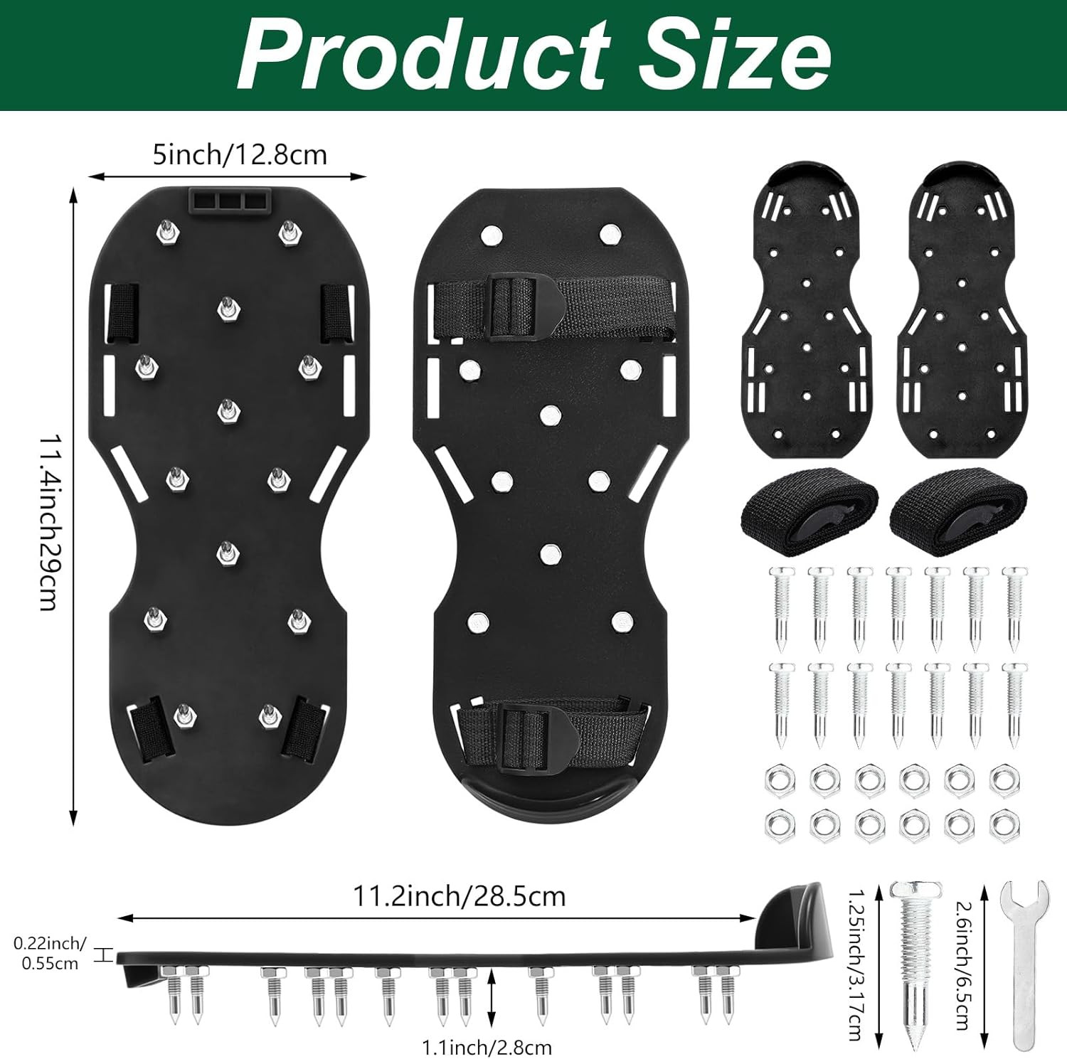 10 Pair Epoxy Floor Spiked Shoes with 3/4 Inch Short Spike Concrete Spiked