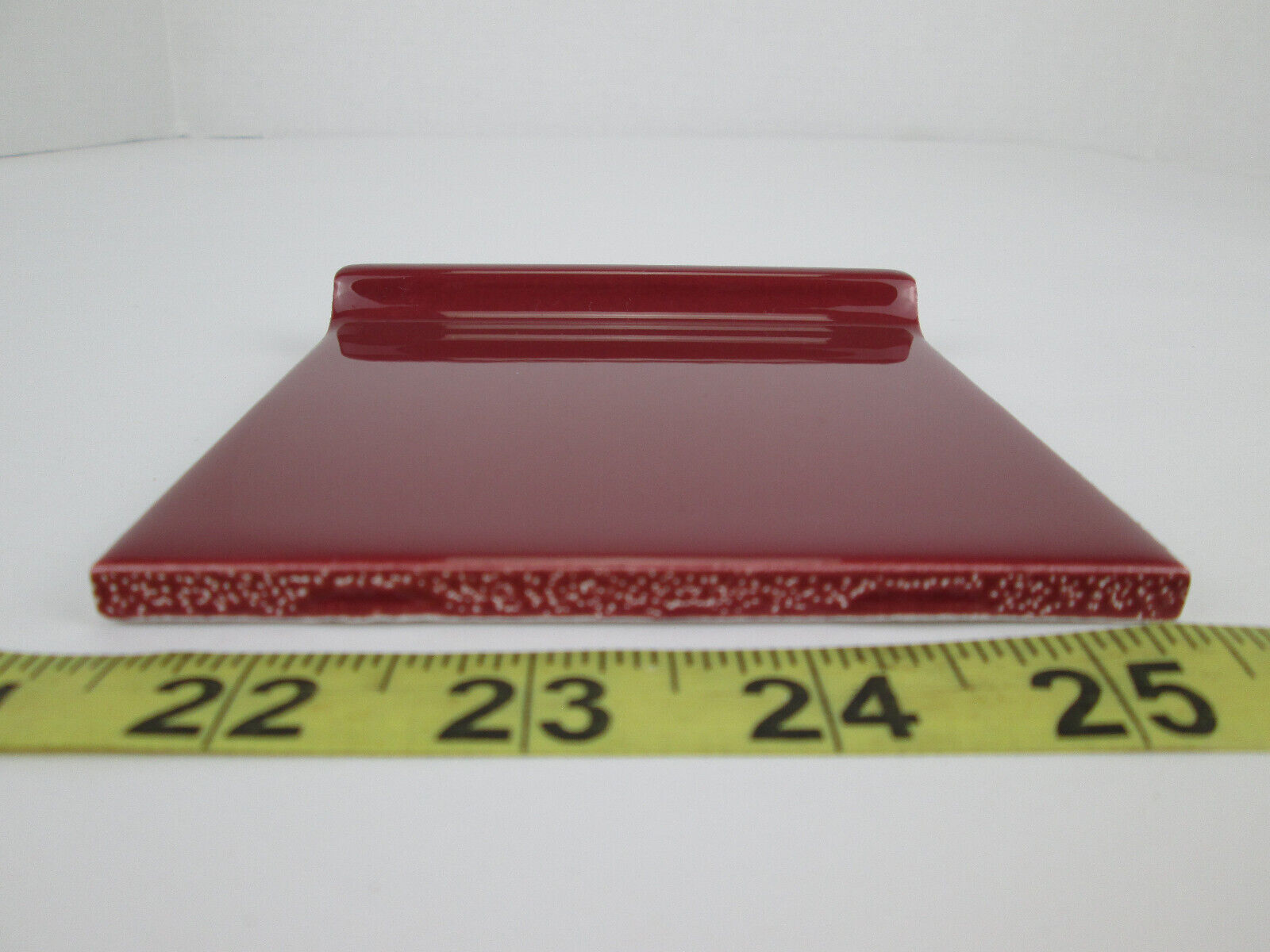 Lot of 2 New Old Stock Daltile Ceramic Tile Chianti (wine red) 4-1/4″ Cove Base
