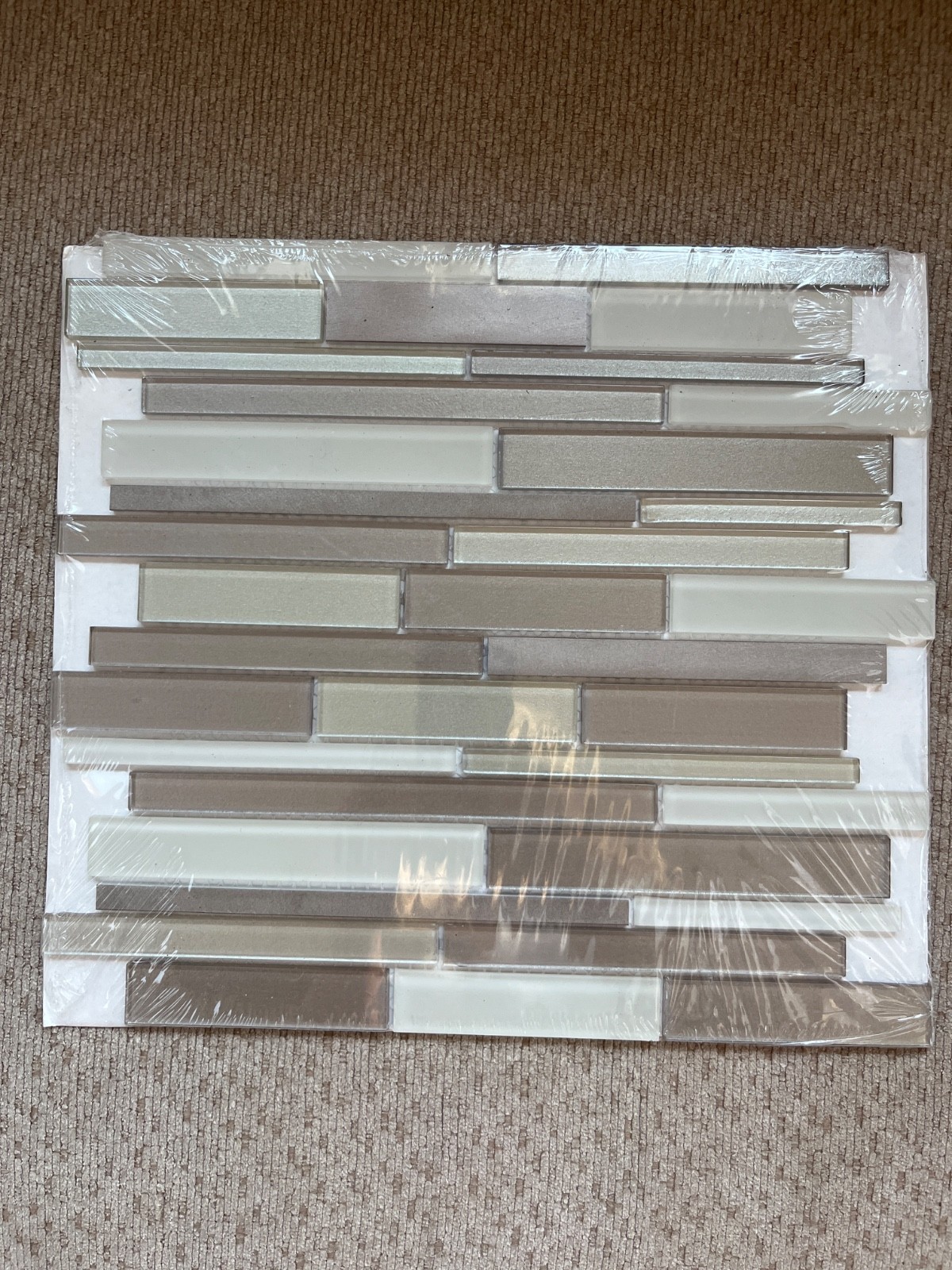 Elida Ceramica Coquina Ridge 12-in x 12-inGlossy Glass/Metal 1058257 Tile