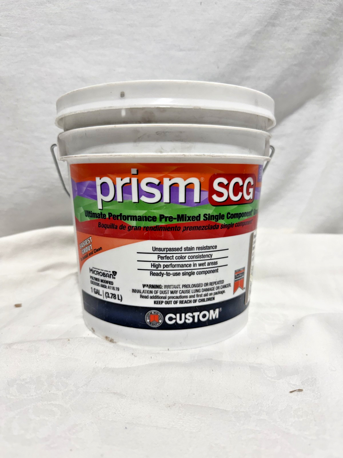 Custom Prism SCG Pre-Mixed Single Component Grout Earth 105 1 Gallon PSCG1051-2T