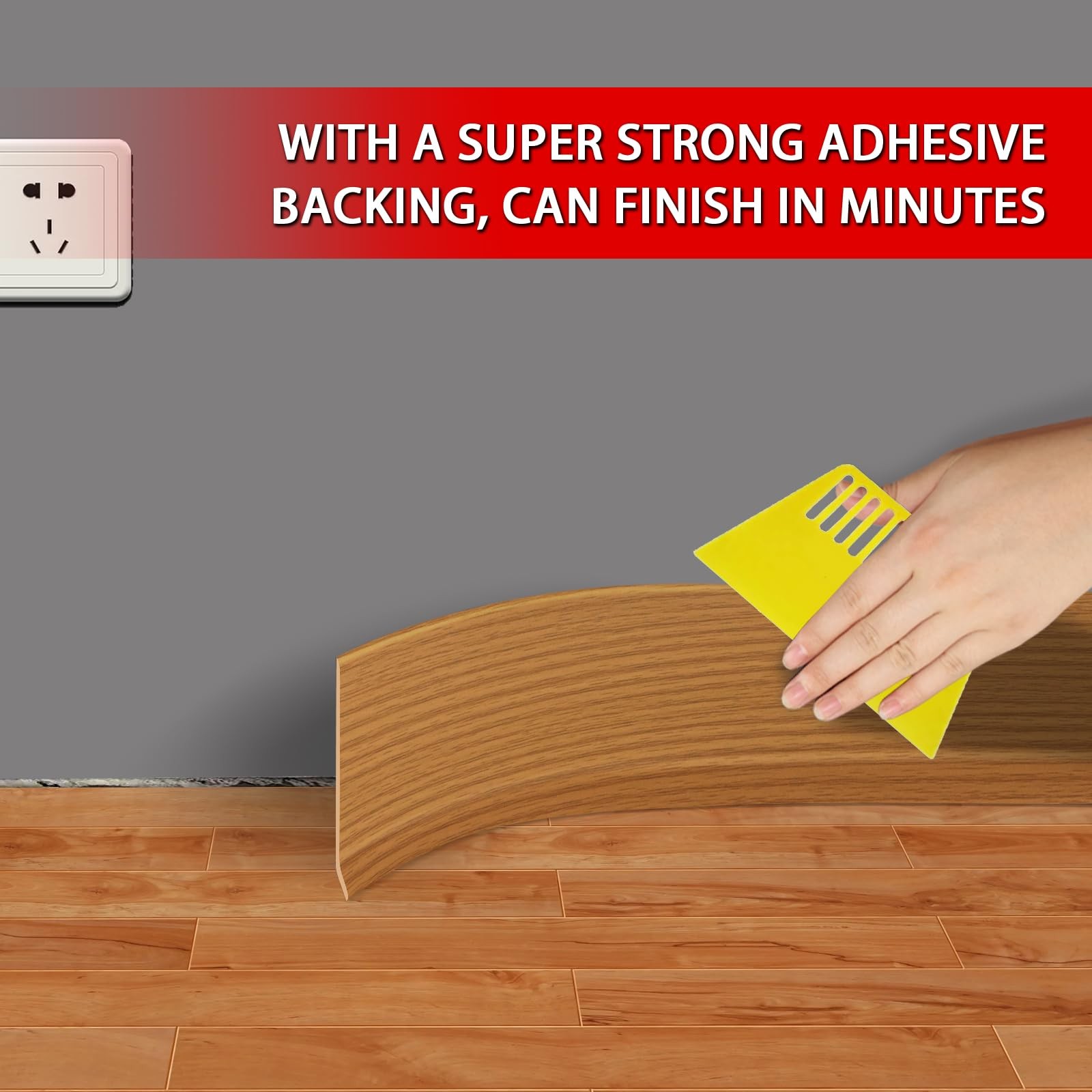 Vinyl Wall Base Baseboard Molding Trim 6″ Flexible Self Adhesive Rubber Wall …