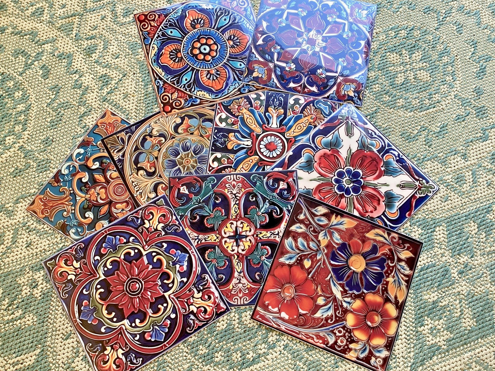 8″ X 8″ Mosaic Peel And Stick Removable Tiles lot of 10