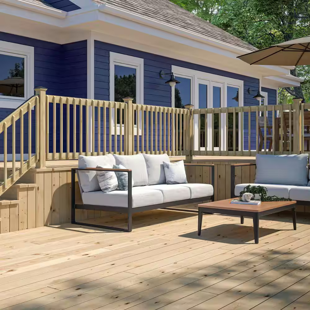 36 In. H X 72 In. W Pressure-Treated Southern Yellow Pine Wood Deck Horizontal R