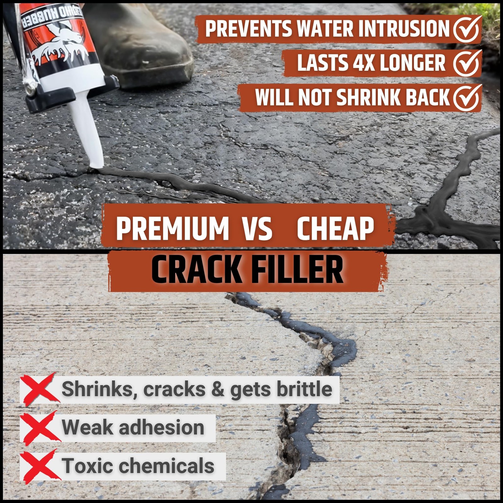 Liquid Rubber Asphalt Crack Filler – Professional-Grade Self-Leveling Waterpr…