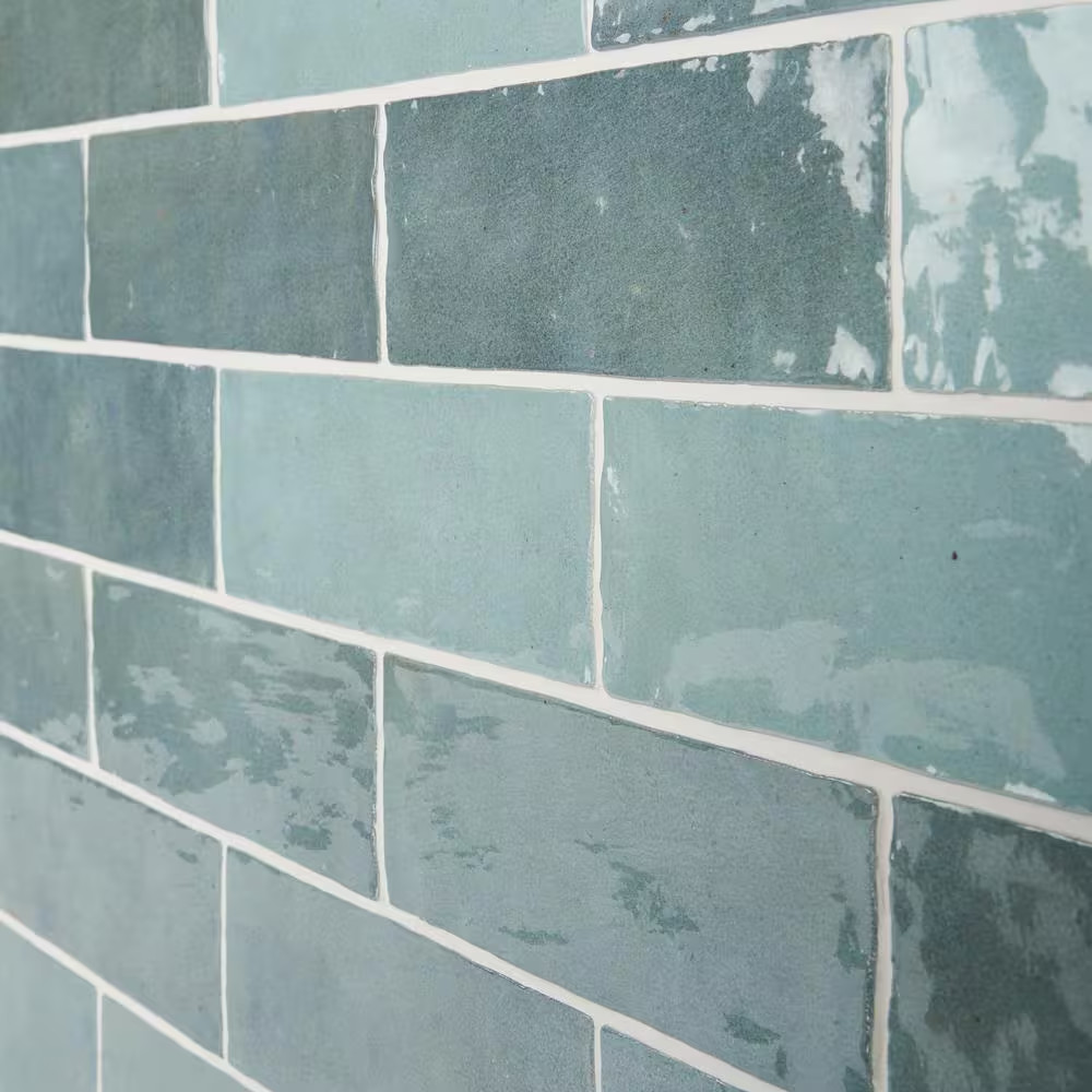 Kingston Turquoise 3 In. X 8 In. Glazed Ceramic Wall Tile (5.38 Sq. Ft./Case)