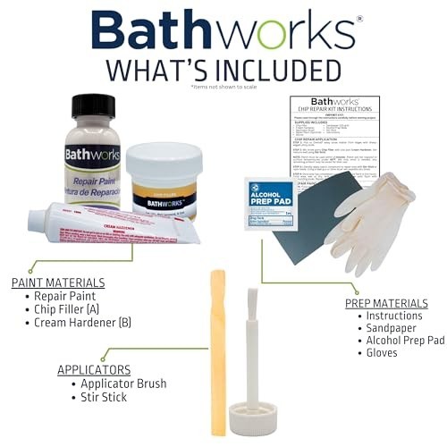 Tub Tile Chip Repair Kit 4 oz White Porcelain Ceramic Fiberglass Enamel Sink