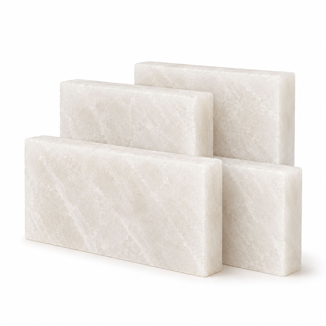 Himalayan White Salt Tiles 8x4x1 Pack of 50 for Salt Wall Spa Sauna Home Decor