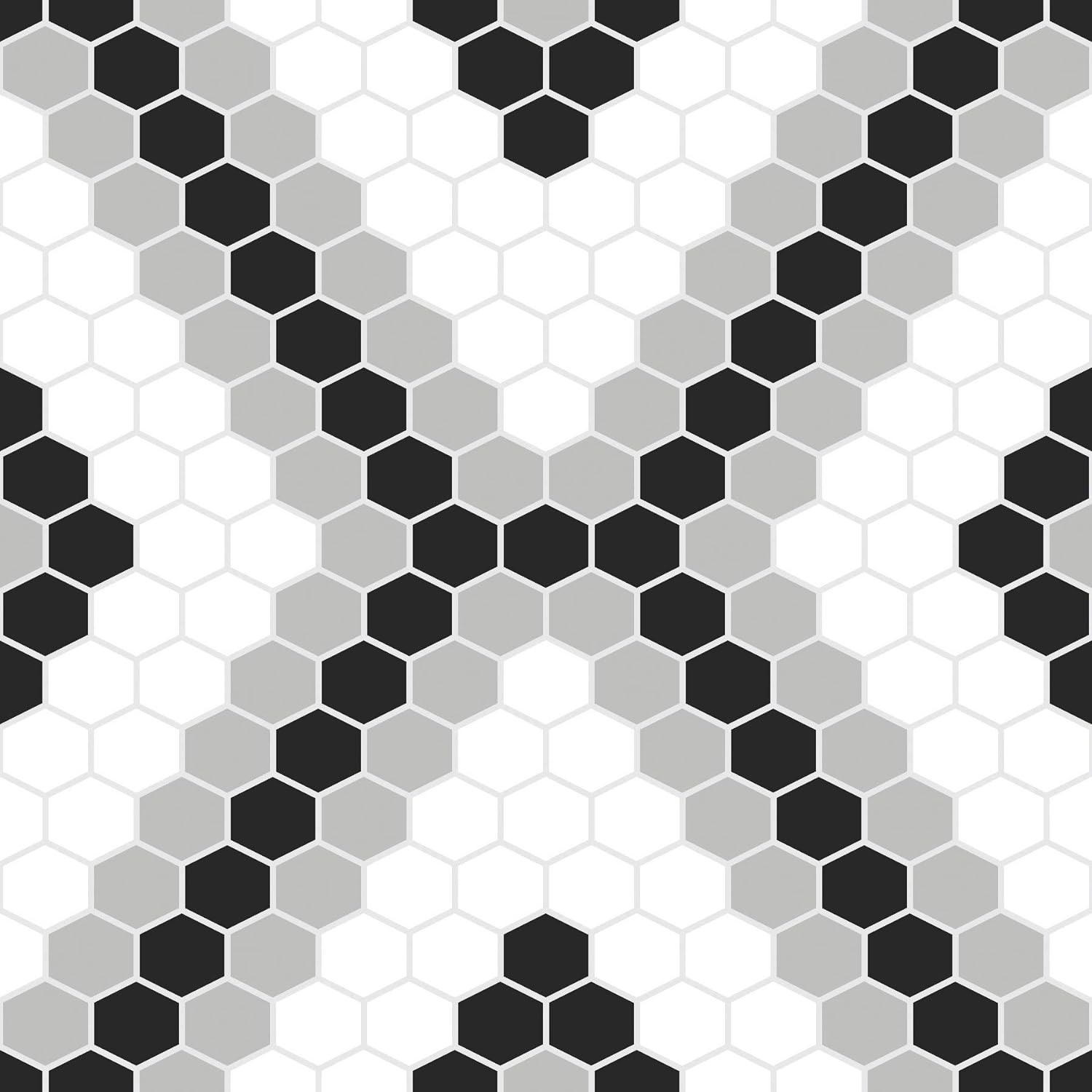 Leyton 12×12 Black Hexagon Peel & Stick Vinyl Tiles – Modern Flooring Solution