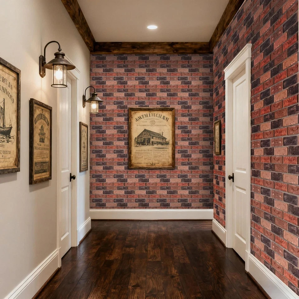10 Pack 11.8″x11.8″ 3D Brick Wall Panels Peel and Stick Foam Adhesive Wallpaper