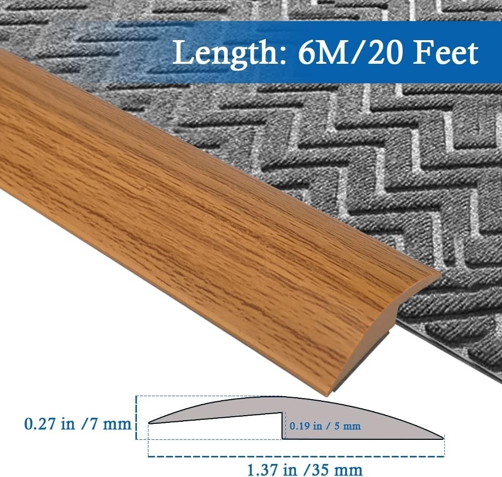 20ft Self-Adhesive Carpet Edging Trim Strip – Ideal for Thresholds Less Than 5mm
