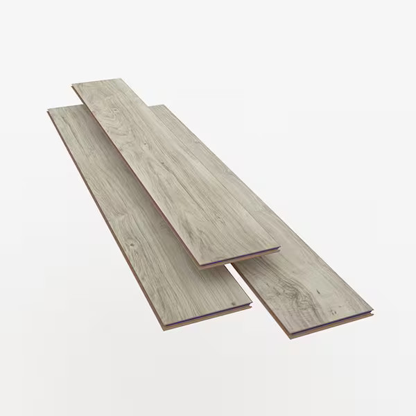 Lakeshore Pecan Stone 7 mm T x 7.6 in. W Laminate Wood Flooring (24.2 sqft/case)
