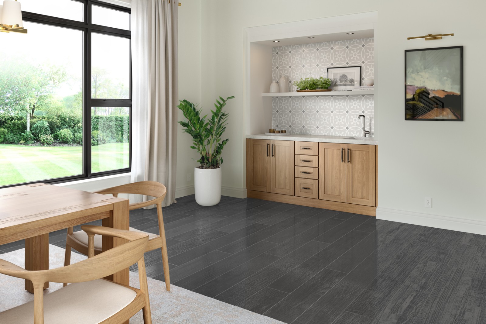 Emser Tile F42YAKE0847V2 Yakedo – 7-3/4″ x 46-7/8″ Rectangle – Charcoal