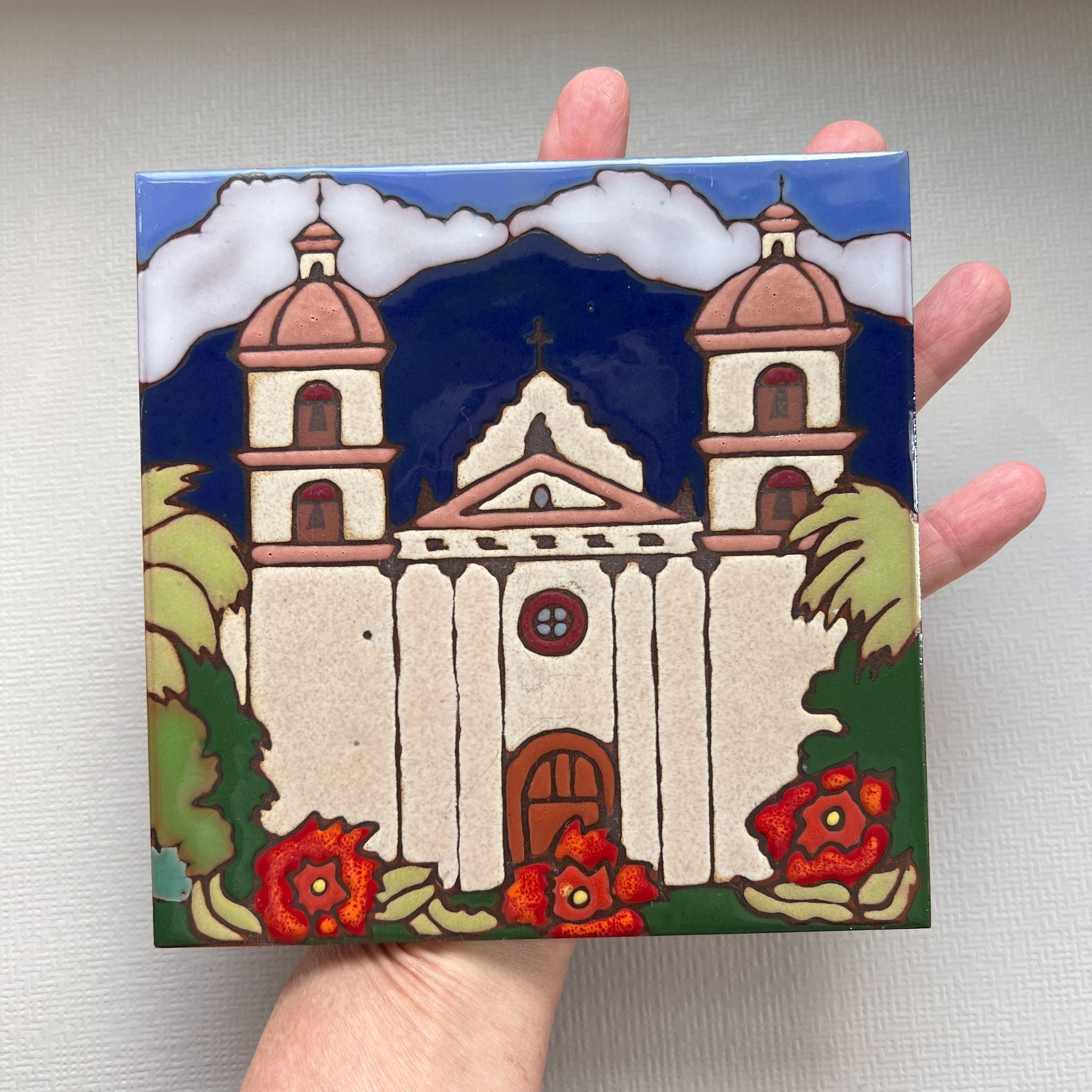 Ceramic Tile Queen Of The Missions Santa Barbara wall hot plate backsplash