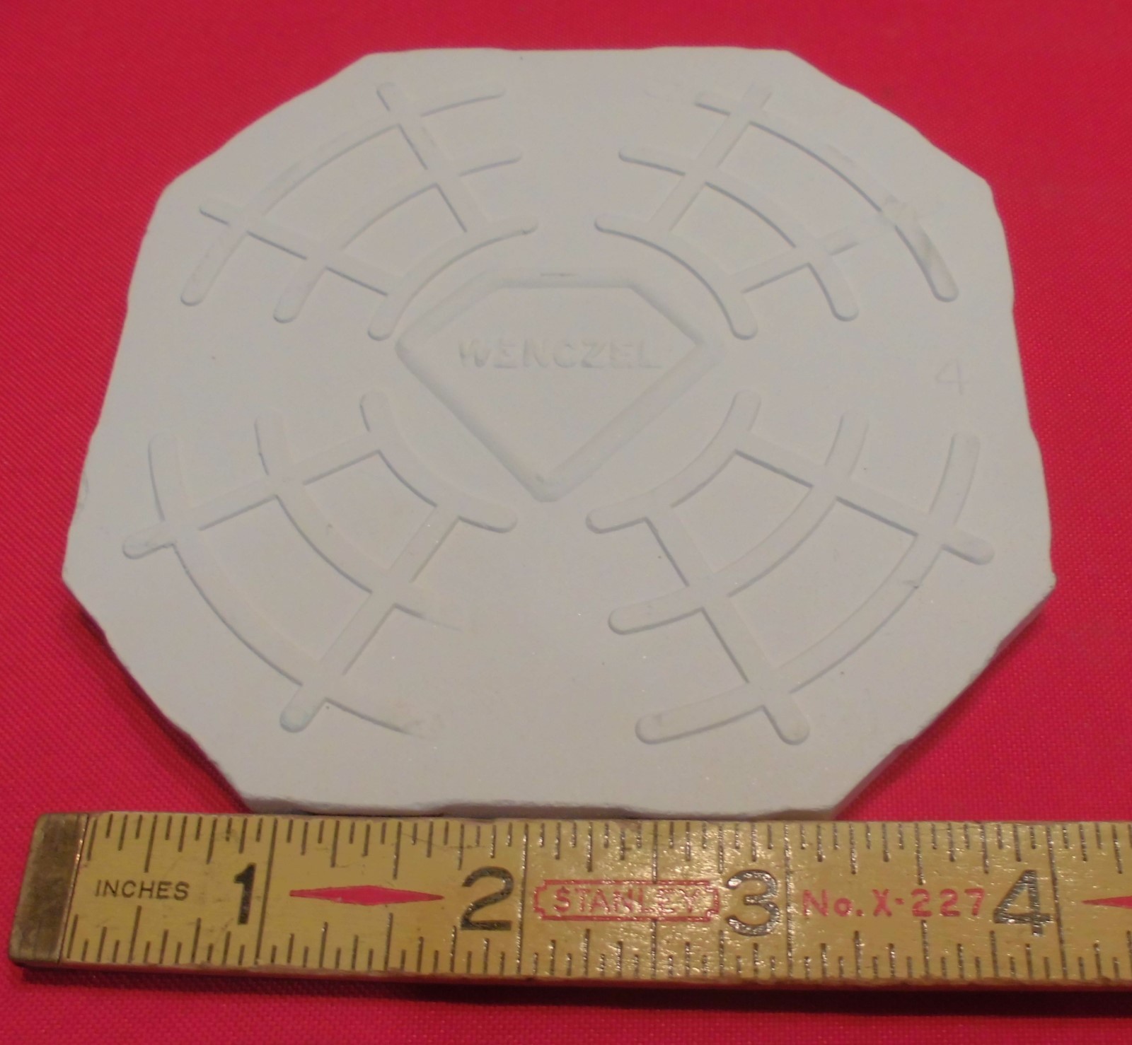 1 pc. Octagon 4-1/4″ Almond *Crystal Glazed* Ceramic Tile by Wenczel Tile Co.