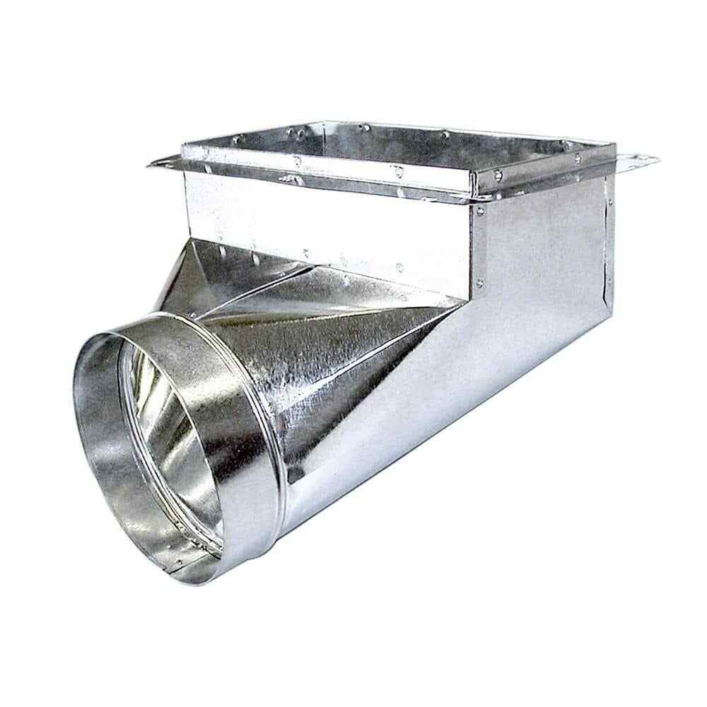14 In X 6 In X 8 In. 90 Degree Register Box with Flange Durable Galvanized Steel