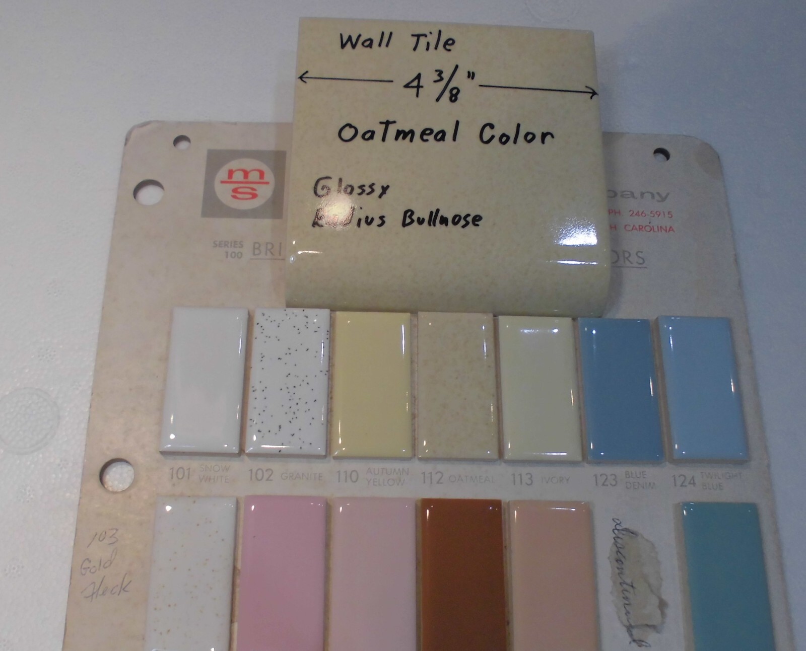 Oatmeal Color: Radius Bullnose Ceramic Tile 4-3/8″ Mid-State: Glossy, Mud Cap