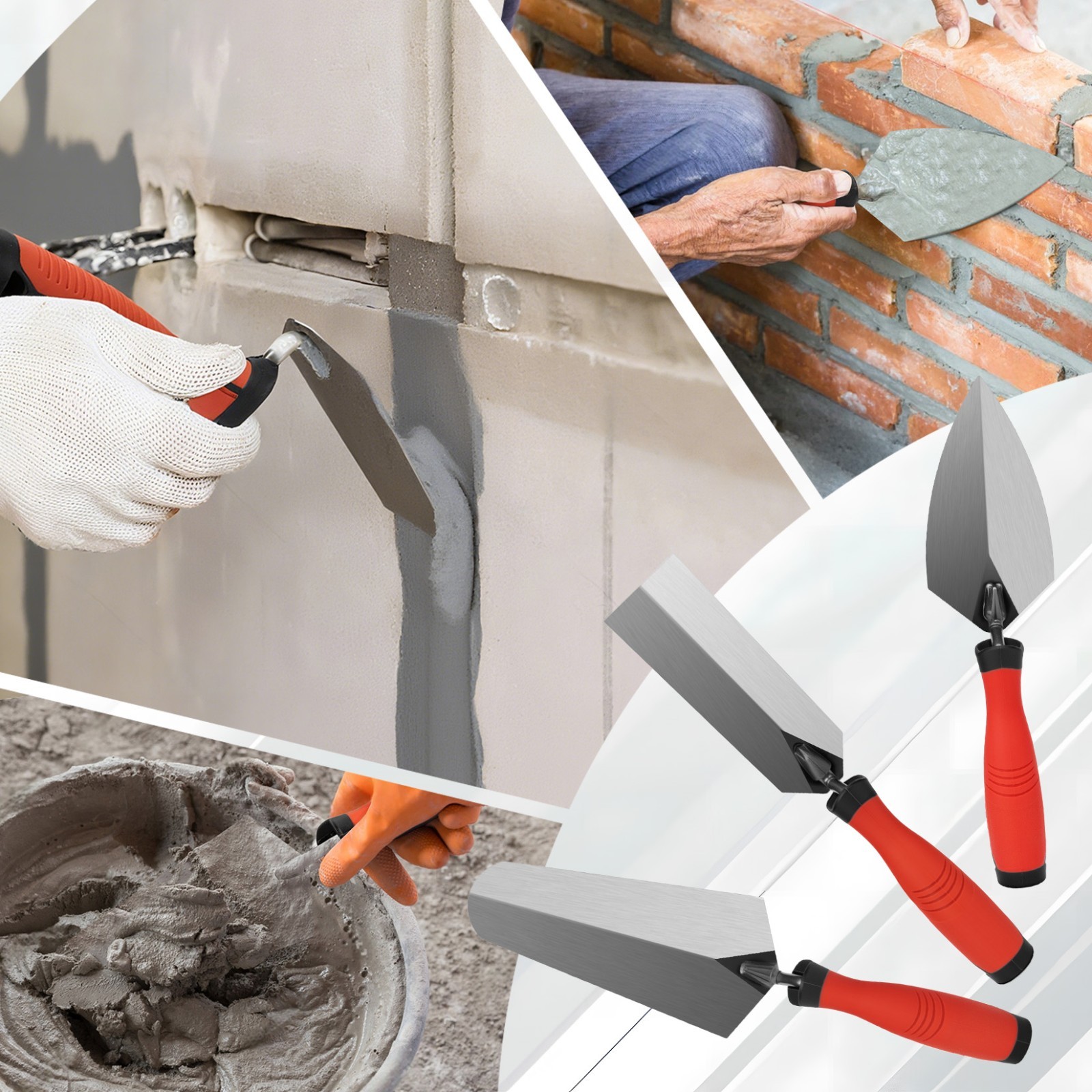 SHALL 3-Piece Masonry Tools Set,for Concrete, Cement,Plaster,Tile US