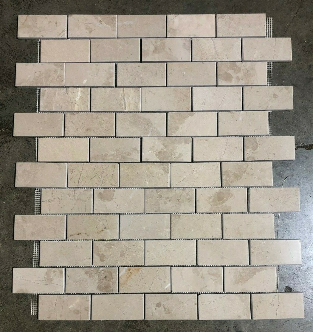Tile Creamy Marble Subway Remodel Backsplash 2×4 (10 Square Feet) T-45