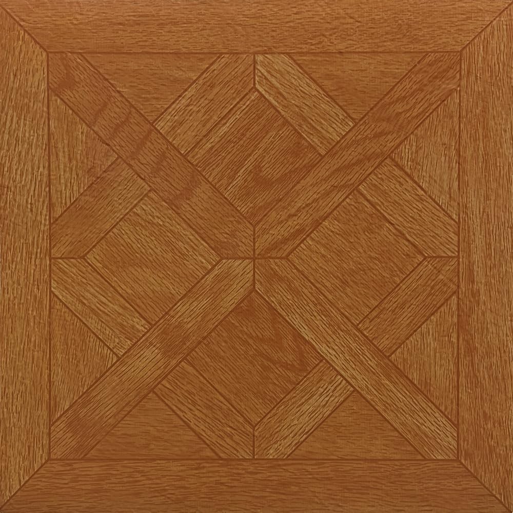 Tivoli Self Adhesive Vinyl Floor Tiles, 45 Tiles – 12×12 Inch, Parquet Oak