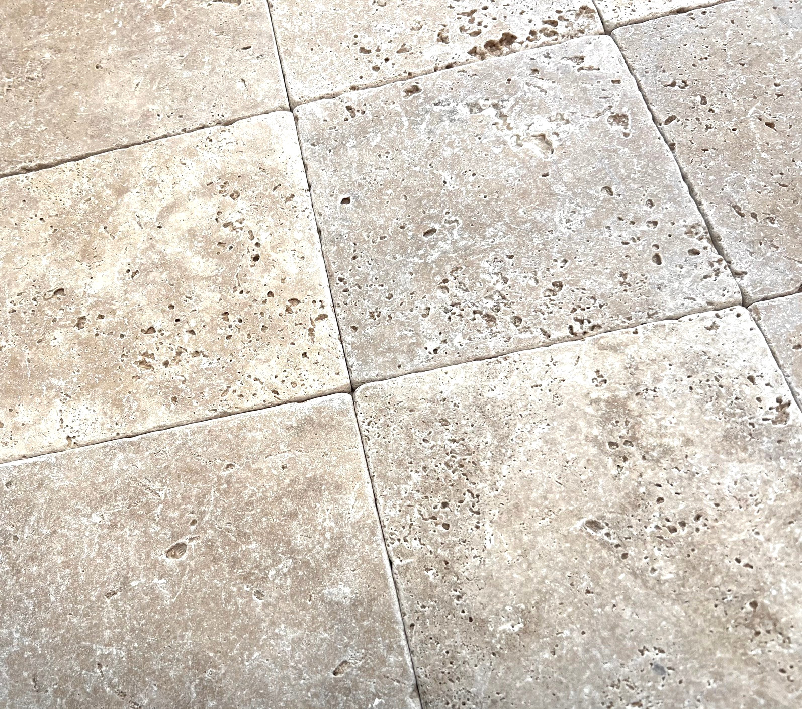 Walnut 6×6 Tumbled Aged Travertine Tile Backsplash Floor Wall (Sold by 1 SQFT)