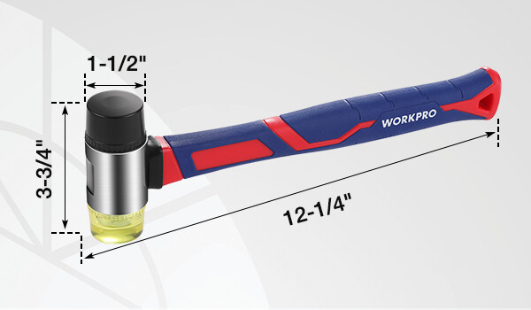 WORKPRO Laminate Flooring Installation Kit- Rubber Mallet with Fiberglass Handle