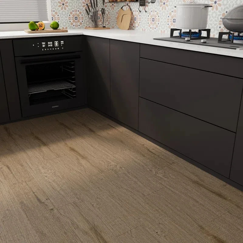 12Mil 6 In. X 36 In. Uv Surface Flooring Tile, Peel And Stick Water Resistant Fl