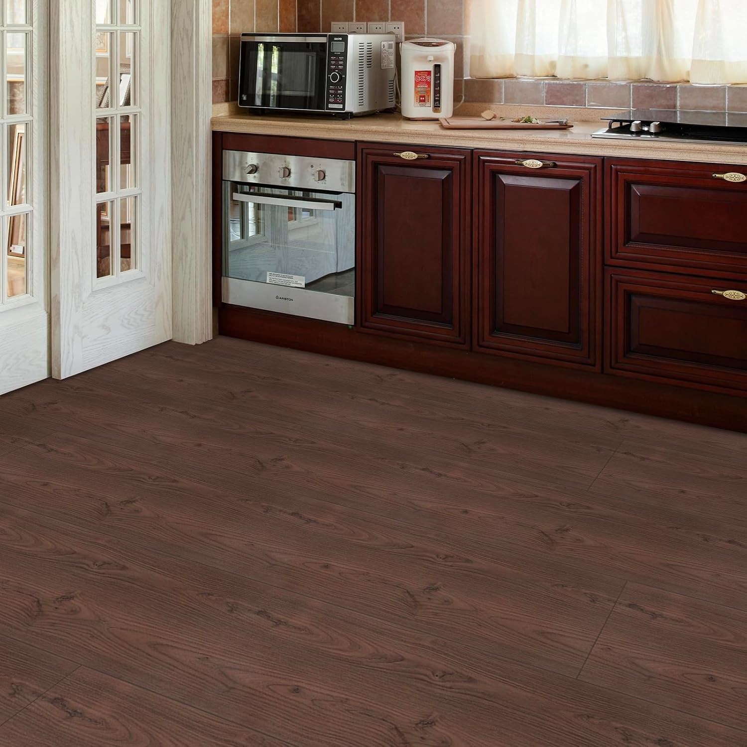 Peel and Stick Floor roll:12 *118in Vinyl Flooring roll Waterproof,self-Adhesive