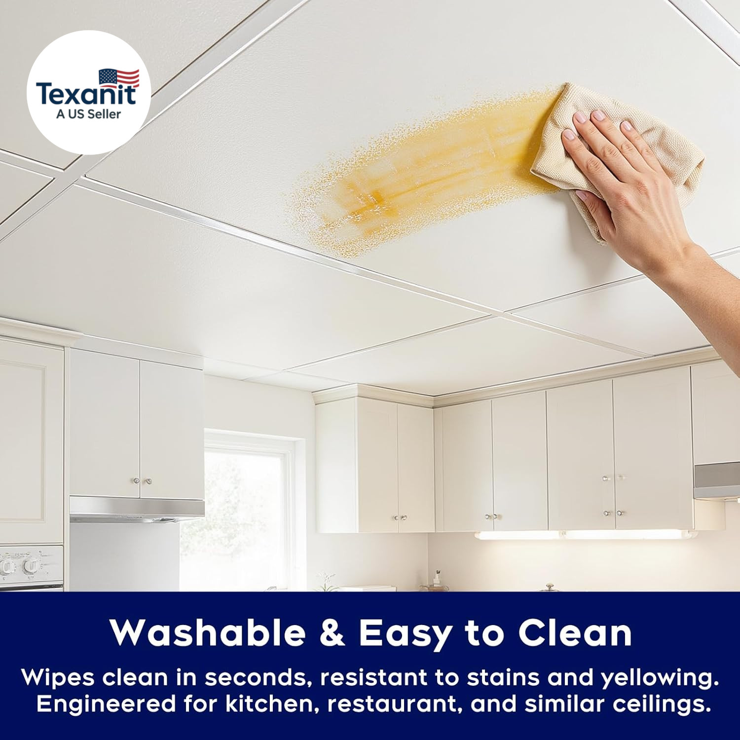 Premium PVC Smooth Drop Ceiling Tiles 2Ft X 4Ft – Waterproof, Fire-Rated, Washab